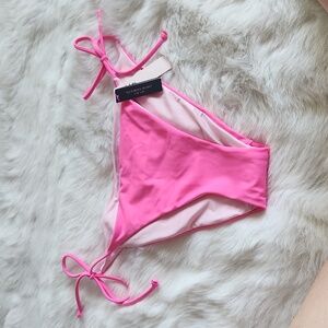 NWT Bright Pink Victoria Secret Swim Bottoms with Side Ties